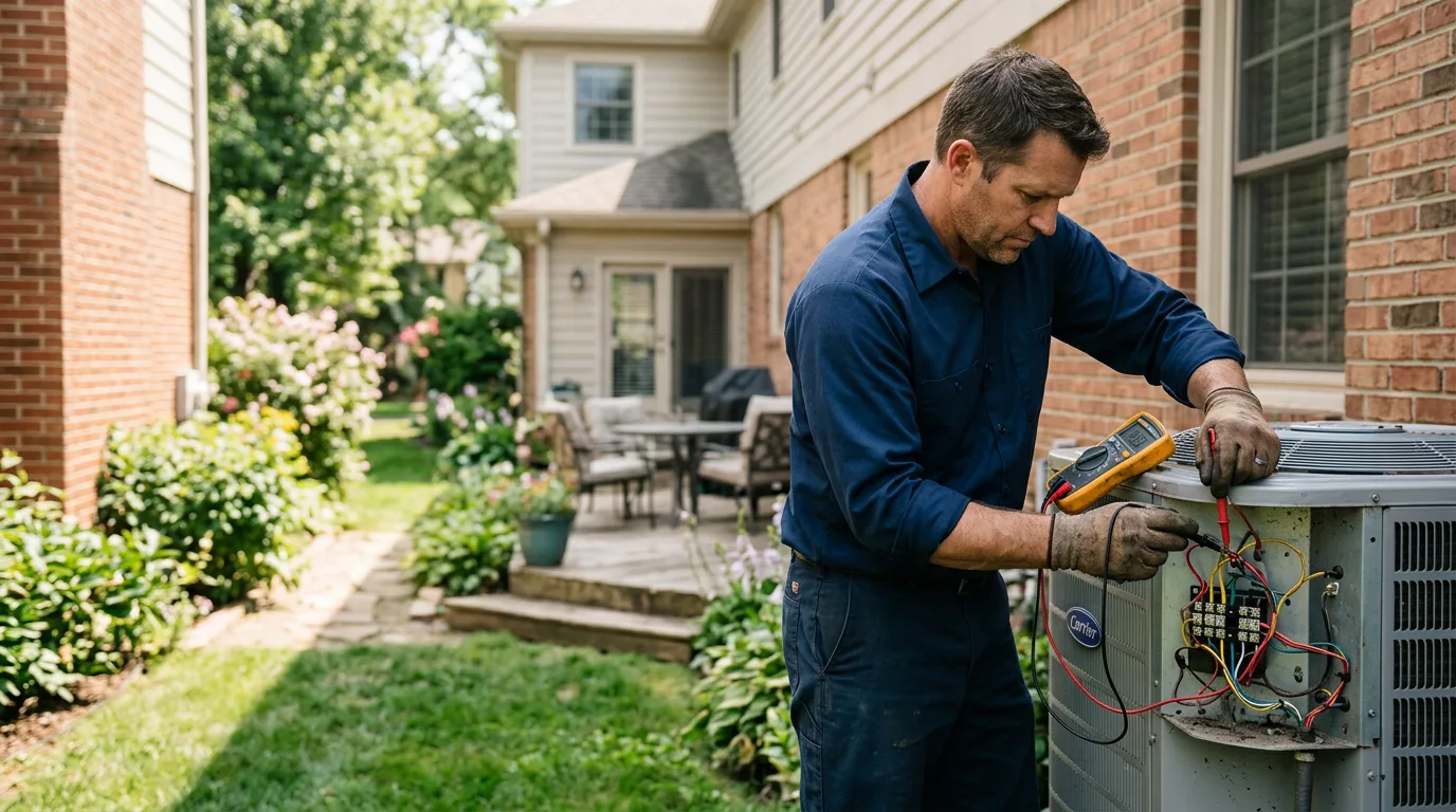 HVAC technician working near Old Glory, TX